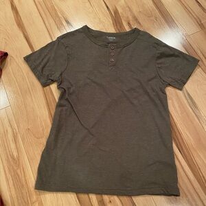 Carbon Men's Olive Green Henley Shirt—S